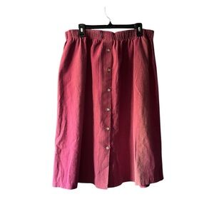 5/$25 Vintage Nikki Button Front Midi Skirt